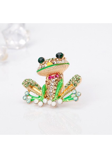 1 Bilgisayar Kadınlar Için Çizgi Film Taşlı Kurbağa Broş Böcek Broşları Şal Tokası Hediye (Yurt Dışından) indirimleri