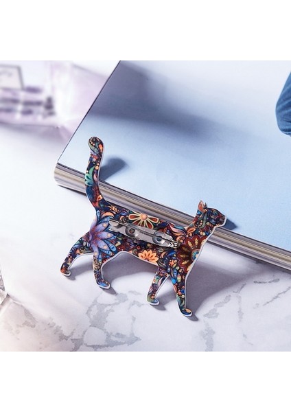 Broş Kadınlar Için Akrilik Kedi Broş Yaka Broşu Veya Eşarp Baskılı Bohemya Evcil Hayvan Broş Rozetler Etnik Takı Aksesuarları (Yurt Dışından) indirimleri