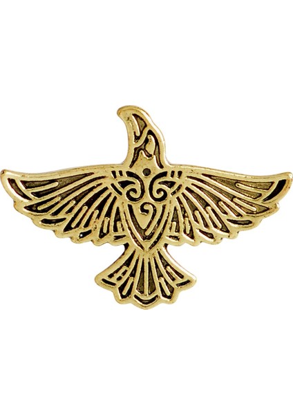 Bronz Tarzı No.1 Boyutu Erkekler Için Viking Uçan Rave Norse Karga Broş Vintage Hayvan Düğme Rozeti Kazak Palto Yaka Broşları (Yurt Dışından)
