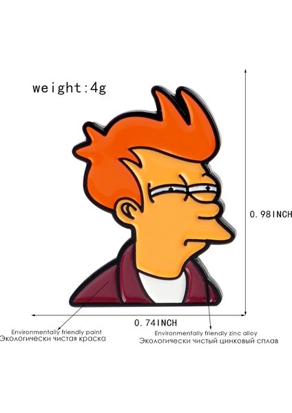 Futurama Philip J.fry Meme Rozet Broş Hediye En Iyi Arkadaşlar Için (Yurt Dışından)