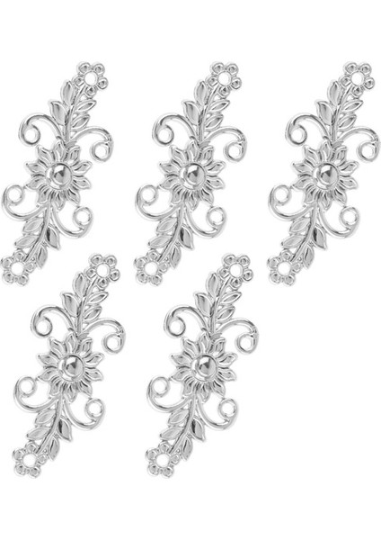Altın Tarzı Tip A 5 Çift Vintage Çiçekli Çin Cheongsam Toka Pelerin Kapatıcı Düğme Dikme Kanca ve Göz Broş Klips (Yurt Dışından)