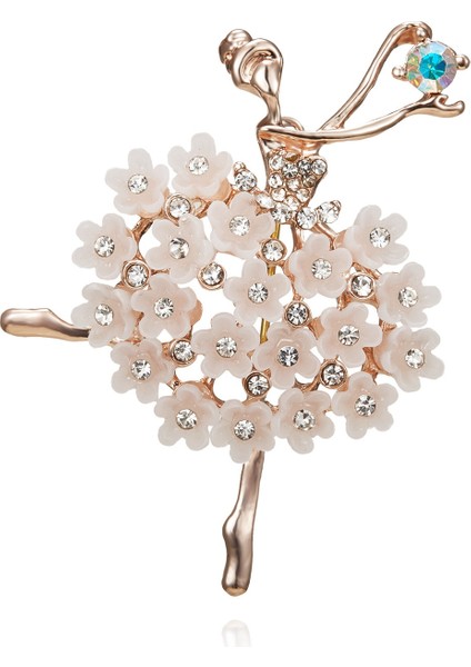 Çok Renkli Stil Moda Dans Eden Kız Taşlı Broş Düğün Parti Elbise Takı Aksesuar Broş Hediye (Yurt Dışından) modelleri