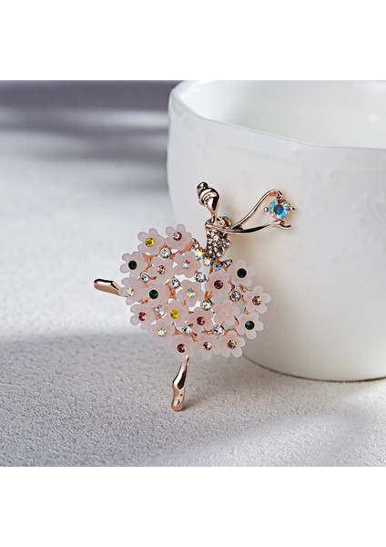 Çok Renkli Stil Moda Dans Eden Kız Taşlı Broş Düğün Parti Elbise Takı Aksesuar Broş Hediye (Yurt Dışından) fırsatları