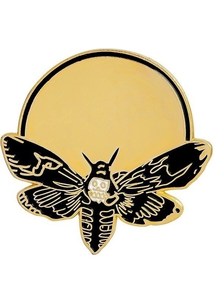 No.4 Boyutu Gotik Brooet Batty Death's-Head Moth Sert-Emaye Deri Pu Ceket Takım Aksesuarları (Yurt Dışından)