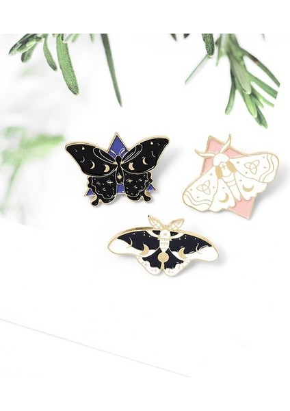 B Gothic Rozet Takı Hediye Çocuklar Arkadaşlar Için Güve Kelebek Mine Ay Fazı Broş Düğme Emlak Mağaza (Yurt Dışından) fırsatları