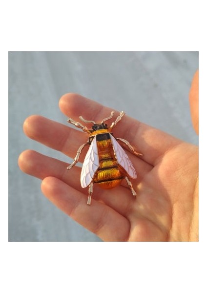 Yeşil Stil Vintage Abartılı Emaye Bumblebee Erkek ve Kadın Böcek Broş Çifti Butonyer Tatil Hediyesi (Yurt Dışından) fiyatları