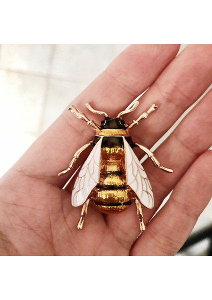 Yeşil Stil Vintage Abartılı Emaye Bumblebee Erkek ve Kadın Böcek Broş Çifti Butonyer Tatil Hediyesi (Yurt Dışından) indirimleri