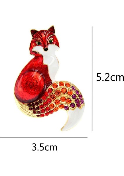 Mavi Stil Yeni Gelen Taşlı Tilki Broşlar Kadınlar Için Emaye Hayvan Pin Broo Renkler Kış Tasarımı Ceket Takı Mevcut (Yurt Dışından) indirimleri