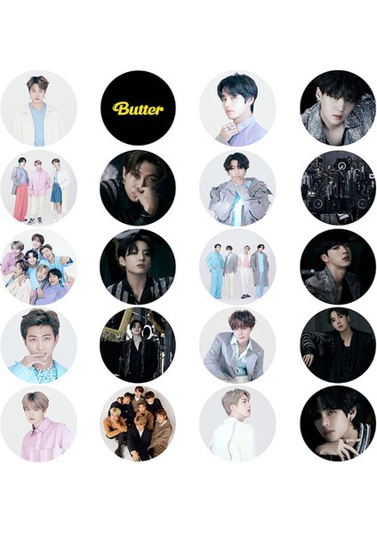 No.2 Boyutu Kpop Bts Butter Pin Bangtan Boy Brooch Kumaş Okul Çantası Düğme Göğüs Hatıra Hediye 방탄소년단 防弾少年団 (Yurt Dışından)