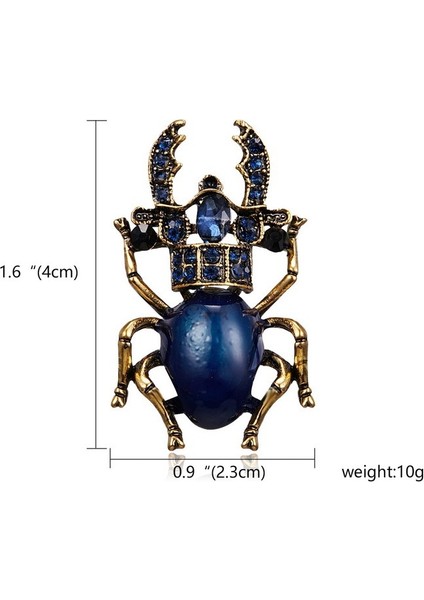 Cerambycidae Moda Mineli Böcek Rozeti Boyama Taşlı Broş Insekt, Vahşi, Alaşım Renkli, Göğüslük (Yurt Dışından)