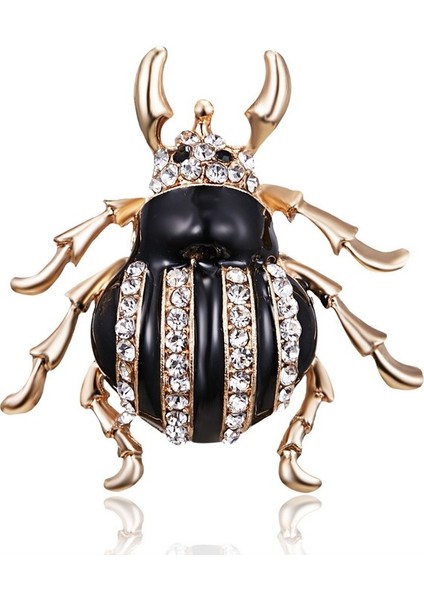 Cerambycidae Moda Mineli Böcek Rozeti Boyama Taşlı Broş Insekt, Vahşi, Alaşım Renkli, Göğüslük (Yurt Dışından)