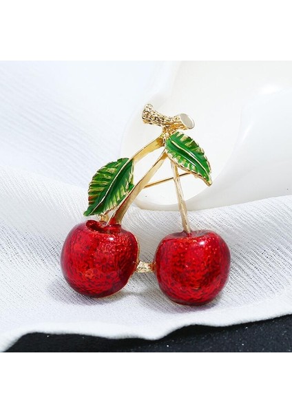 1 Bilgisayar Yeni Moda Kadın Enamel Canlı Kırmızı Kiraz Meyve Broş Takı Aksesuarları Hediye - Türkiye E-Ticaret (Yurt Dışından)