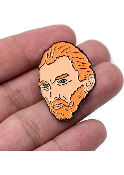 2 Adet/takım Van Gogh Mine Emaye Sanatçı Broşları Van Gogh ve Kulak Rozeti Broşları Sanatçı Takı (Yurt Dışından)