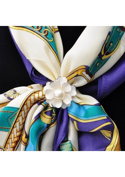 Siyah Stil Kadın Moda Inci Taşlı Taçlı Hoop Ipek Şal Toka Klipsi Toka Tutucu Takı Hediye (Yurt Dışından) indirimleri