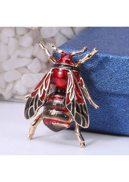 Kırmızı Stil Komik Renkli Arı Broş Kadın Parti Düğün Seçkin Böcek Papyon Broşlar Hediye (Yurt Dışından)