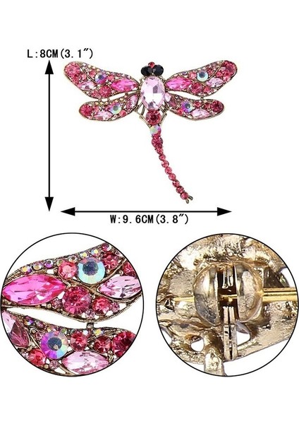 Mavi Stil Vintage Metal Ceket Pini Yunus Uçan Kelebek Damlacık Broş Avusturya Kristal Doğa Sevimli Süs Toka Rozeti Çanta Pini Kaplama Alaşım Hediye (Yurt Dışından) fırsatları