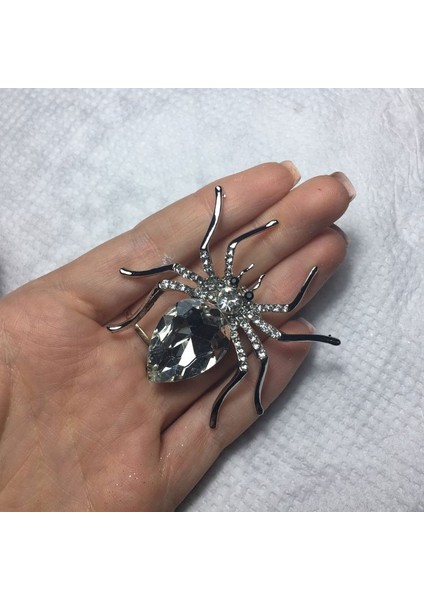 Mavi Stil Kadınlar Için Kristal Örümcek Broşlar Rhinestone Böcek & Broşlar Düğün Broşu Şık Aksesuarlar (Yurt Dışından)