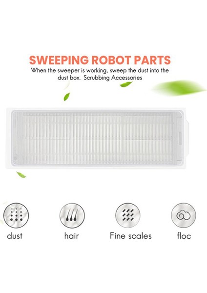 Midea M9 Robot Süpürge Hepa Filtre Mop Pedi Yedek Aksesuarları (Yurt Dışından)
