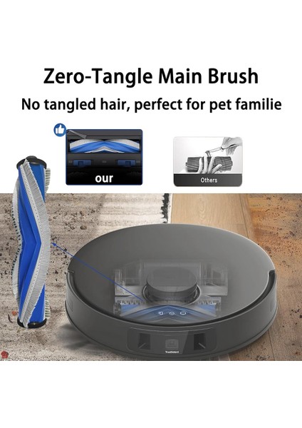 Ecovacs Deebot T30S/ T30S Combo Robot Vakum Süpürge Ana Yan Fırça Hepa Filtre Mop Bez Tuz Torbası Aksesuarları Kiti (Yurt Dışından)