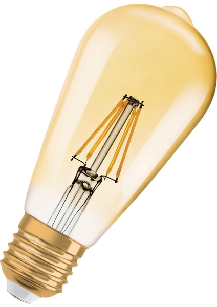 LED Vintage Gold Edison 4W 2400K 410LM E27 Duy Flamanlı Sarı Işık Ampul