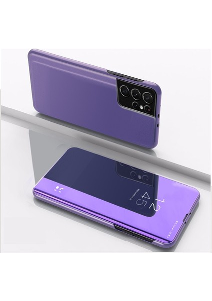 Samsung Galaxy S23 Ultra 5g Için Kaplama Ayna Deri Kılıf (Yurt Dışından)