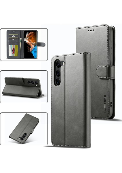 Samsung Galaxy S23 5g Için Buzağı Dokulu Pu Kılıf (Yurt Dışından)