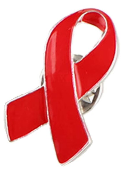 Farkındalık Rozeti Kırmızı Kurdele Broş Yaka Iğnesi Meme Kanseri Emaye Pin fiyatları
