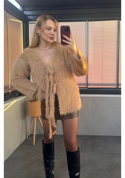 Camel Marka Model Oversize Sakallı Hırka modelleri