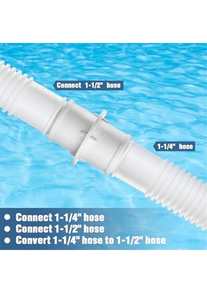 4 Adet Havuz Hortumu Adaptör Kiti, 1-1/4ın Veya 1-1/2ın Konnektör Kaplini ve Elektrikli Süpürge Için 11238 B Adaptörü (Yurt Dışından) fiyatları
