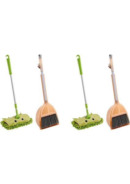 Çocuk Temizlik Aletleri, 3 Adet Küçük Paspas Küçük Süpürge Küçük Faraş (Yurt Dışından)