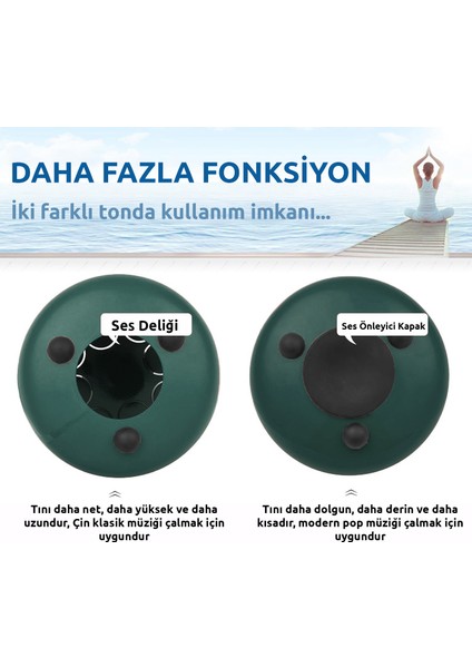 TD-68GR Çelik Dil Davul Handpan 6 İnç 8 Ton Steel Tongue Drum Full Set