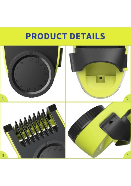 Philips Oneblade QP2520 QP2523 QP2530 QP2620 Elektrikli Giyotin Tıraş Makinesi 14 Uzunluk Ayarlanabilir Yedek Kılavuz Tarak (Yurt Dışından)