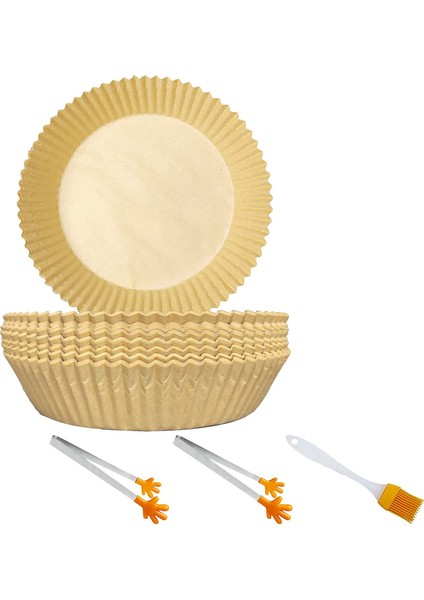 Hava Fritöz Tek Kullanımlık Kağıt Astar 100 Adet Yapışmaz Hava Fritöz Gömlekleri Hava Fritöz Parşömen Kağıdı Gıda Sınıfı Pişirme Kağıdı (Yurt Dışından)