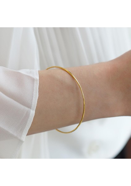 Ajda Modeli Gümüş Ince Bilezik indirimleri