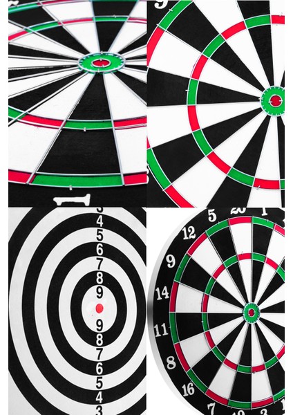 17 Inç Çift Taraflı Dart Tahtası Seti 6 Çelik Oklu Dart Hedef Tahtası Oyunu Takımı Dart Seti 516