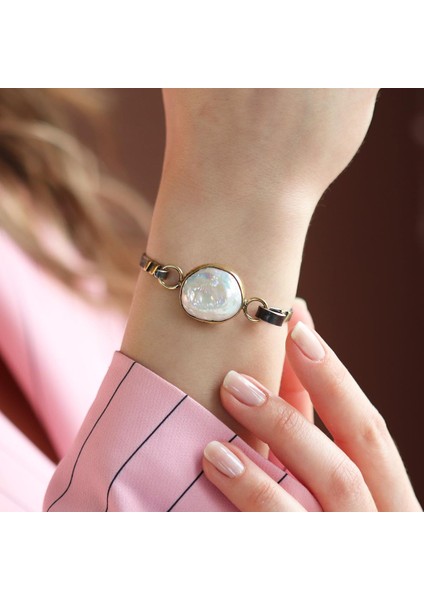 Barok Inci Otantik Gümüş Kelepçe indirimleri