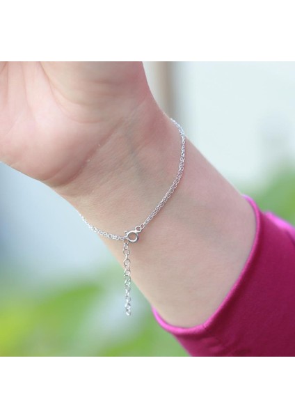 Mine Işli Göz Model Çift Zincirli Gümüş Bileklik fiyatları