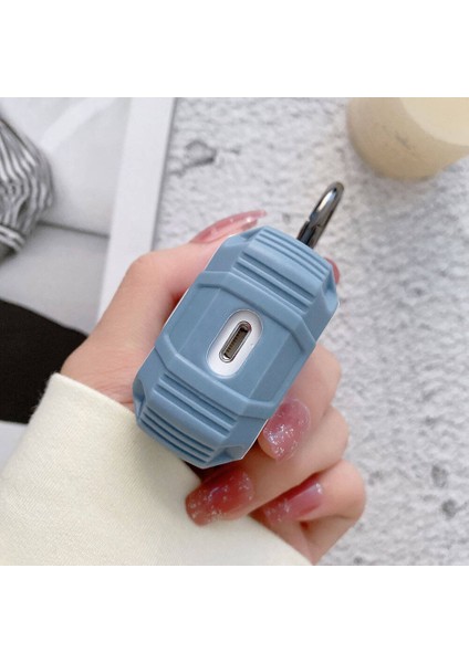 Airpods Airbag 35 Darbelere Karşı Dayanıklı Düğmeli Kılıf-Siyah