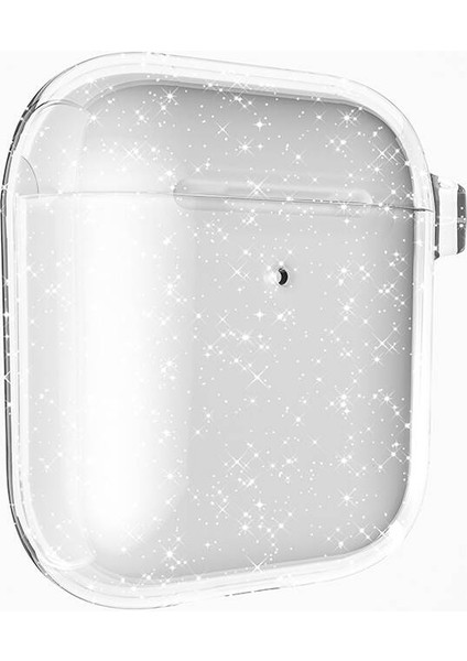 Airpods Allstar Airbag 32 Parlayan Simli Saydam Renkli Kılıf-Şeffaf