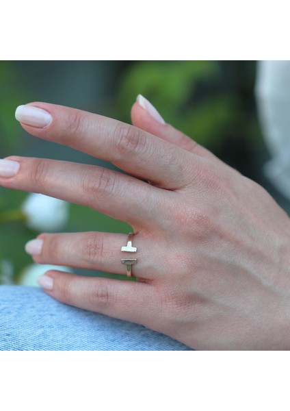 Tffny Modeli Gold Kaplama Ayarlanabilir Gümüş Yüzük fiyatları