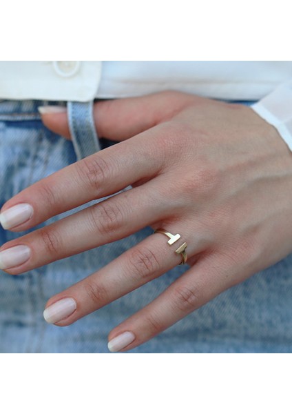 Tffny Modeli Gold Kaplama Ayarlanabilir Gümüş Yüzük modelleri