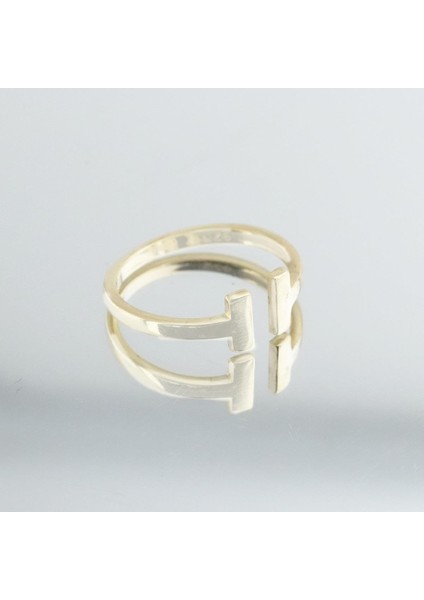 Tffny Modeli Gold Kaplama Ayarlanabilir Gümüş Yüzük fırsatları