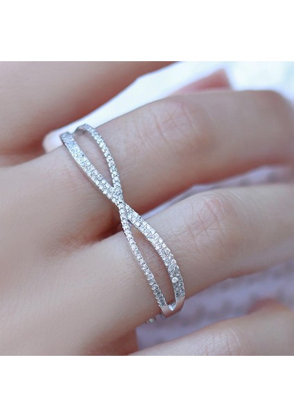 Sonsuzluk Model Çift Parmağı Saran Ayarlanabilir Gümüş Yüzük modelleri