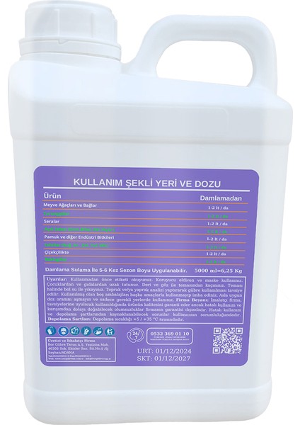 Saltex - 5lt Tuzluluk Giderici Sıvı Gübresi