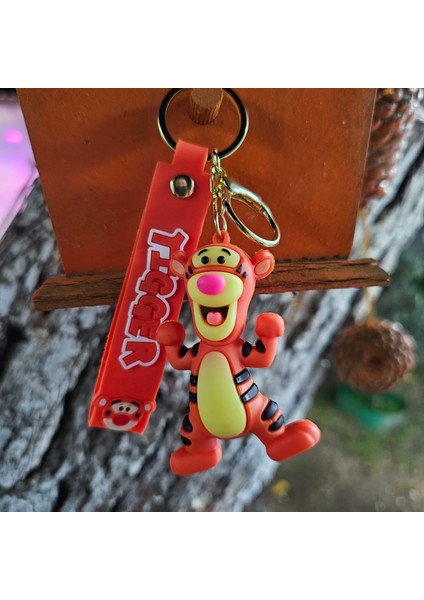 Winnie The Pooh Kaplan Tiger Figürlü Sevimli Anahtarlık/çanta Süsü/ Araba Süsü