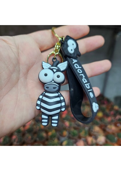 Zebra Figürlü Sevimli Anahtarlık/çanta Süsü/ Araba Süsü