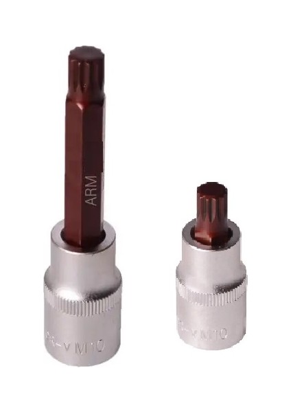 1/2 M14 Uzun Lokma Kısa Lokmalı Spline Bits