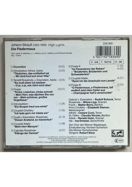 Johann Strauss - Die Fledermaus CD