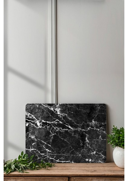 Siyah Mermer Desenli Temperli Cam Kesme Tahtası - Cam Kesme Tablası 20*30 Cm