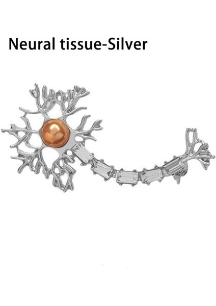 Gümüş Tarzı Sinir Dokusu Doktor/hemşire Iğne Pin Tıbbi Organ Broş Dıy Charm Trendy Kreatif Kimya Takı Hediyesi (Yurt Dışından)